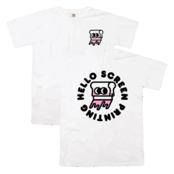 Hello Screen Printing White T-Shirt