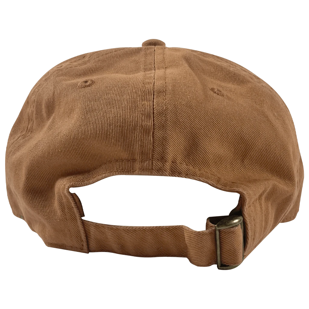 Blue & Green Flower Copper Brown Dad Hat 3 Blue & Green Flower Copper Brown Dad Hat - Image 3