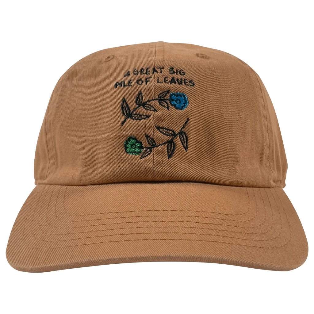 Blue & Green Flower Copper Brown Dad Hat 4 Blue & Green Flower Copper Brown Dad Hat - Image 4