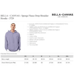 Reverse Hoodie -Cheap Band Tees Vinyl Store BELLA CANVAS SpongeFleeceDropShoulderHoodie 3729