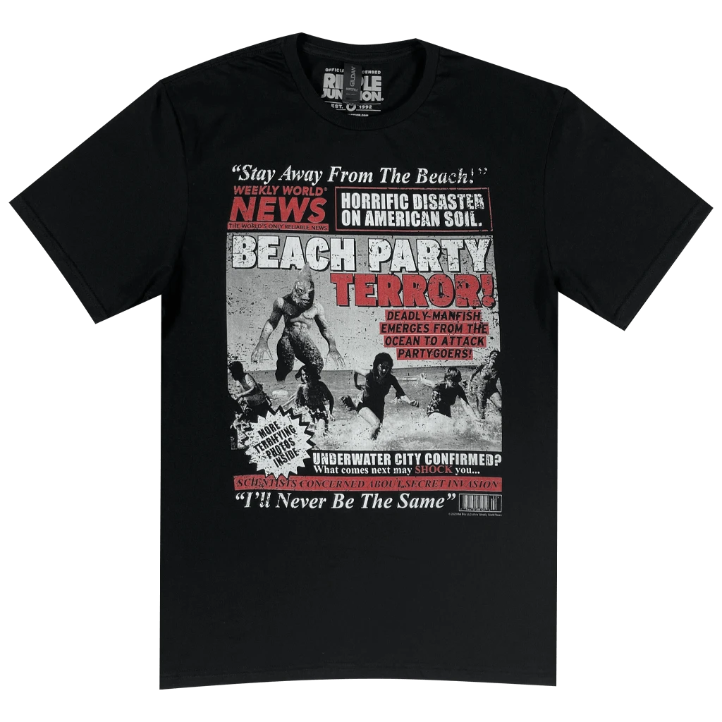 Beach Party Terror Black T-Shirt 1 Beach Party Terror Black T-Shirt