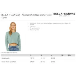 So You Can Make Me Cum Dusty Blue Women's Cropped Sweatshirt -Cheap Band Tees Vinyl Store Bella Canvas7503Women sCroppedCrewFleeceSweatshirt