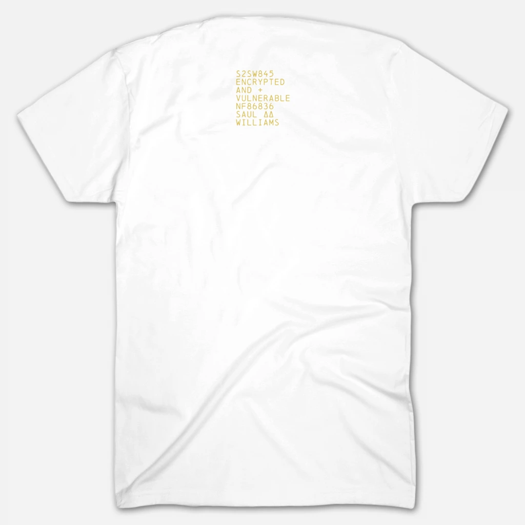 Saul Williams - Encrypted & Vulnerable T-Shirt 6 Saul Williams - Encrypted & Vulnerable T-Shirt - Image 6
