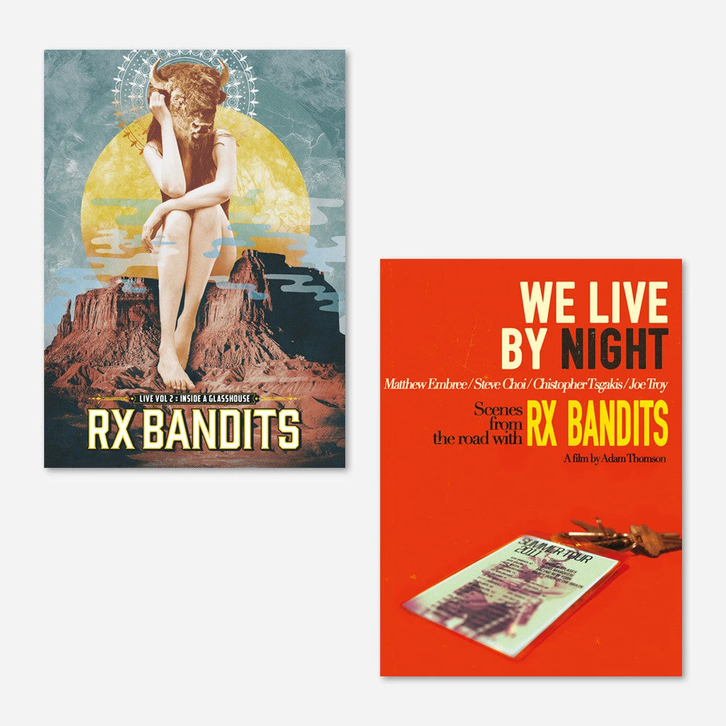 RX Bandits Live Vol 2. : Inside A Glass House + We Live By Night DVD Bundle 1 RX Bandits Live Vol 2. : Inside A Glass House + We Live By Night DVD Bundle