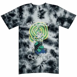 Death Globe Black And White Tie Dye T-Shirt