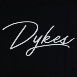 Team Dykes Black Tee -Cheap Band Tees Vinyl Store DykesBlackTeecloseup