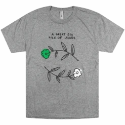 Green & White Flower Grey T-Shirt