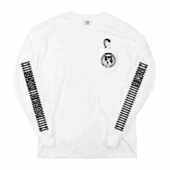 World Wide Nate White Long Sleeve T-Shirt -Cheap Band Tees Vinyl Store GHW NR F 1