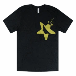 Star Face Charcoal Black T-Shirt