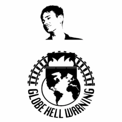 World Wide Nate White Long Sleeve T-Shirt -Cheap Band Tees Vinyl Store GlobeHellWarningFrontClosecopy