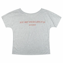 This Is Not Really Happening Flowy Cropped T-Shirt -Cheap Band Tees Vinyl Store GreySSBack