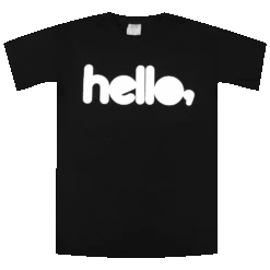 Hello Logo Black T-Shirt