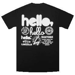 Hello Family 2021 Black T-Shirt -Cheap Band Tees Vinyl Store HelloMerchHelloFamily2021BlackTBackClose