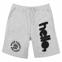 Hello Screen Printing Heather Shorts