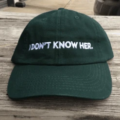 I Don't Know Her Green Dad Hat -Cheap Band Tees Vinyl Store IDKHGreenHatFront