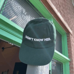 I Don't Know Her Green Dad Hat -Cheap Band Tees Vinyl Store IDKHHat Lifestyle 1