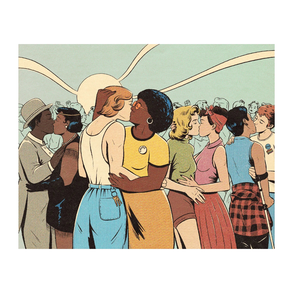 "Kiss-In" By Jenifer Prince - Art Print 1 "Kiss-In" By Jenifer Prince - Art Print