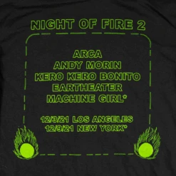 NIGHT OF FIRE 2 Long Sleeve T-Shirt -Cheap Band Tees Vinyl Store LSBackcloseup ff35e152 c4ed 4e84 8a53 4b0f289037c7