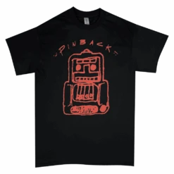 Orange Robot Black T-Shirt
