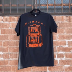 Orange Robot Black T-Shirt -Cheap Band Tees Vinyl Store OrangeRobotTee Lifestyle 1
