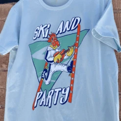 Ski & Party Blue T-Shirt -Cheap Band Tees Vinyl Store PartyTee Lifestyle 2 1