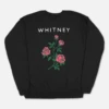Pink Rose Black Sweatshirt