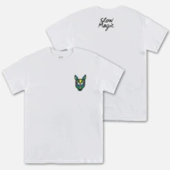 Mask Pocket Print White T-Shirt