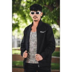 2022 Relentless Beats Black Bomber 17 2022 Relentless Beats Black Bomber -Cheap Band Tees Vinyl Store RBBomberLifestyle3