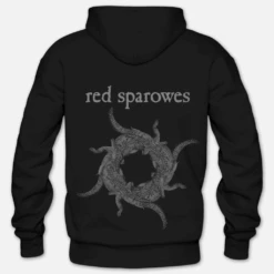 Crocodiles Black Zip Up Hoodie -Cheap Band Tees Vinyl Store REDSPAROWES CROCODILES BLACKZIPHOODIE 03BACK