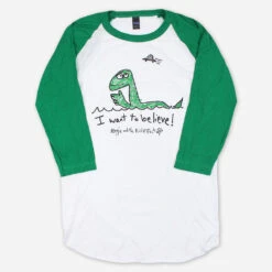 Loch Ness Green/White 3/4 Raglan T-Shirt