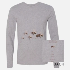 Reindeer Heather Grey Long Sleeve T-Shirt