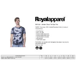 Death Globe Blue And White Tie Dye T-Shirt -Cheap Band Tees Vinyl Store RoyalApparelTieDye5951CTD