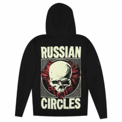 Skullflower Black Zip Hoodie -Cheap Band Tees Vinyl Store RussianCirclesSkullflowerBlackZipHoodieBack