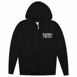 Skullflower Black Zip Hoodie -Cheap Band Tees Vinyl Store RussianCirclesSkullflowerBlackZipHoodieFront