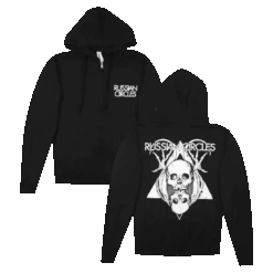 Skulls Black Zip Hood