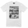 Space Alien Escapes White T-Shirt