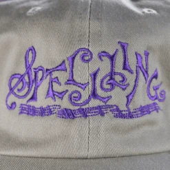 SPELLLING Logo Dad Hat -Cheap Band Tees Vinyl Store SpellingKhakiHatClose