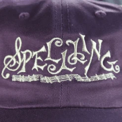 SPELLLING Logo Dad Hat -Cheap Band Tees Vinyl Store SpellingPurpleHatClose
