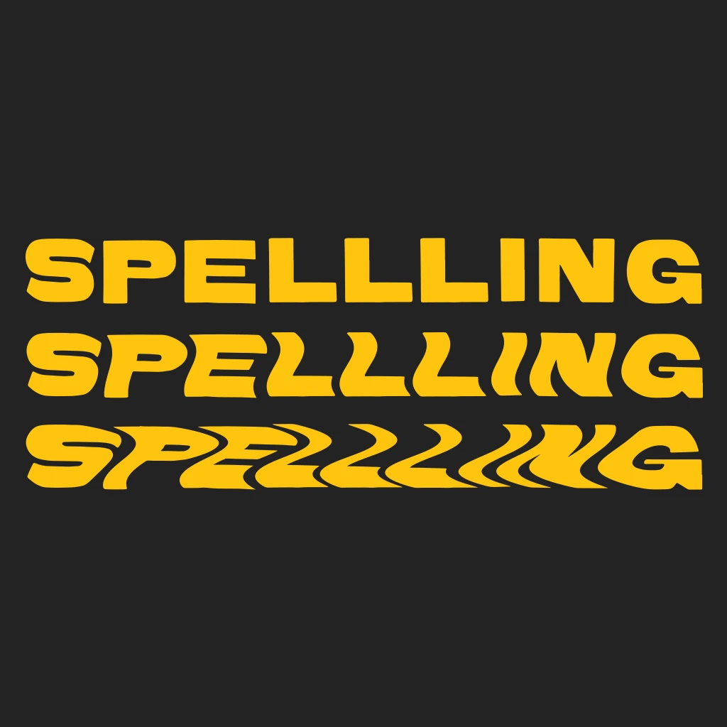 Yellow SPELLLING Black T-Shirt 2 Yellow SPELLLING Black T-Shirt - Image 2