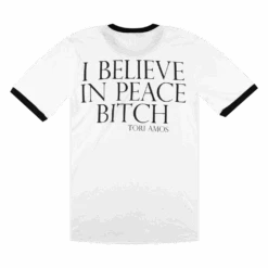 I Believe In Peace Bitch Black Ringer T-Shirt 9 I Believe In Peace Bitch Black Ringer T-Shirt -Cheap Band Tees Vinyl Store TARingerBlackBack
