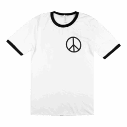 I Believe In Peace Bitch Black Ringer T-Shirt 10 I Believe In Peace Bitch Black Ringer T-Shirt -Cheap Band Tees Vinyl Store TARingerBlackMain