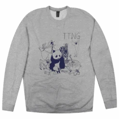 Animals Grey Crew Neck Pullover Sweatshirt