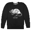 Rat Black Crew Neck Pullover Sweatshirt