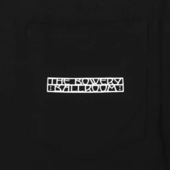 Bowery Black Pocket Long Sleeve -Cheap Band Tees Vinyl Store TheBoweryBallroomBlackLongsleeveFrontClose