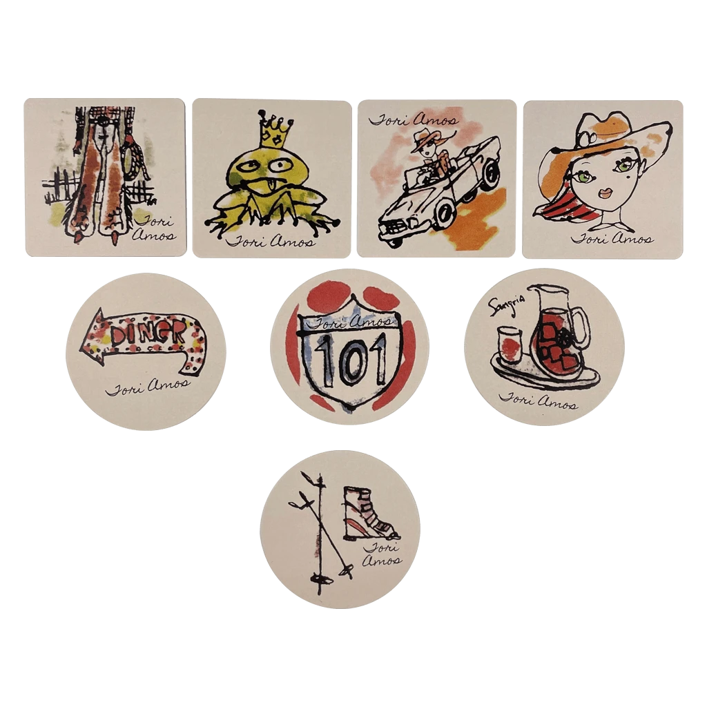 Scarlet's Walk 8 Piece Coaster Set 1 Scarlet's Walk 8 Piece Coaster Set