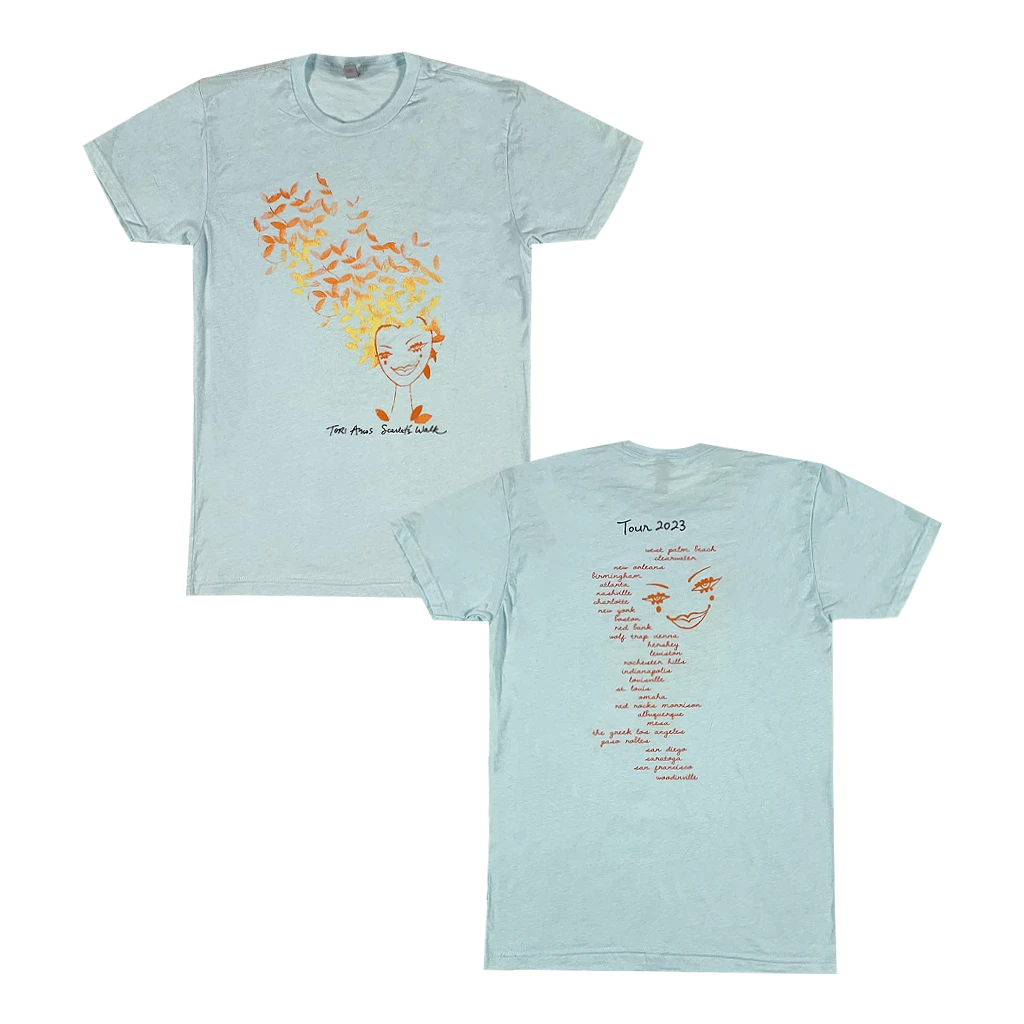 Scarlet's Walk Leaves Blue T-Shirt 2 Scarlet's Walk Leaves Blue T-Shirt - Image 2