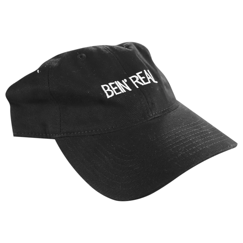 Bein' Real Black Dad Hat 3 Bein' Real Black Dad Hat - Image 3