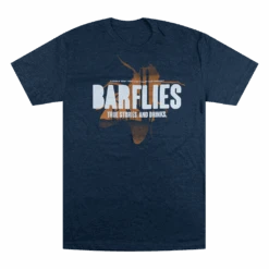 Bar Flies Navy Poly-Cotton T-Shirt
