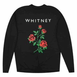 Red Rose Black Pullover Sweatshirt