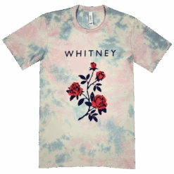 Red Rose Tie Dye Cream T-Shirt